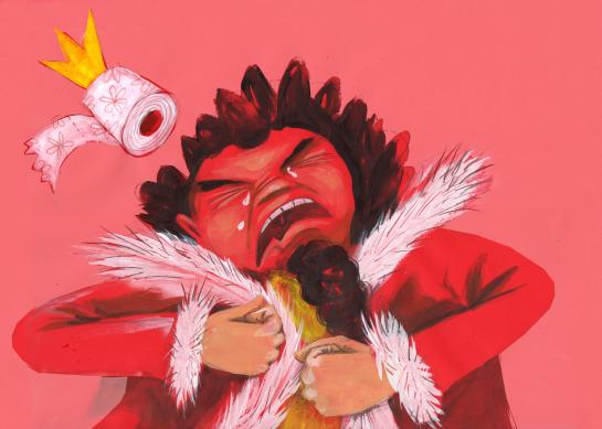 De koning maakt zich boos