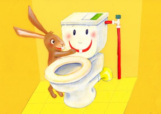 Het toilet glimlacht