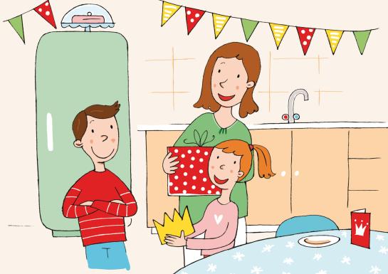 Mama en Lobke zingen voor Brecht