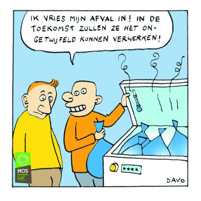 cartoon afval verwerken