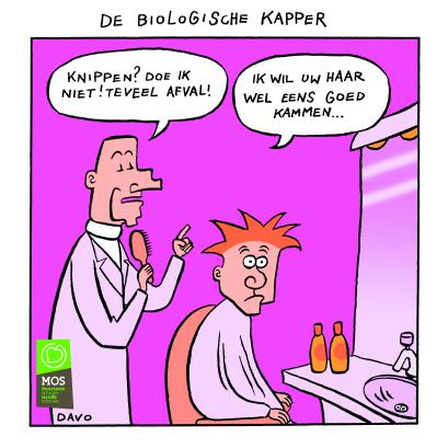cartoon biologische kapper