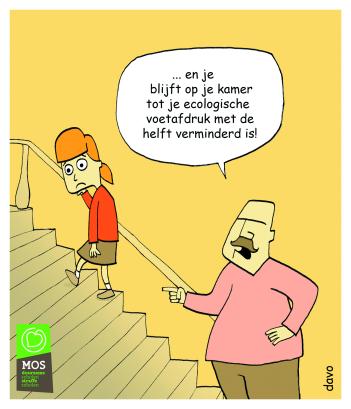 cartoon ecologische voetafdruk 1