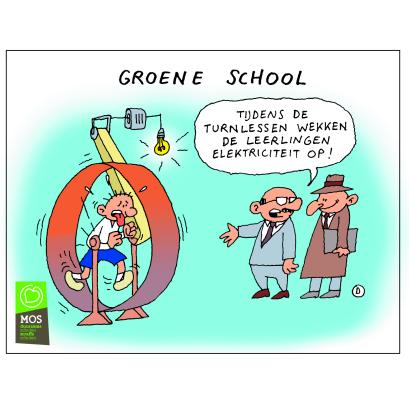 cartoon elektriciteit opwekken