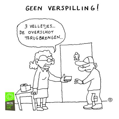 cartoon geen verspilling