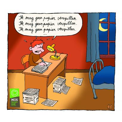 cartoon papier verspillen
