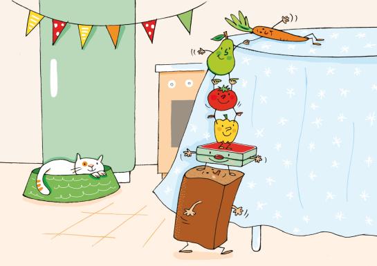 De circusacrobaten aan het werk