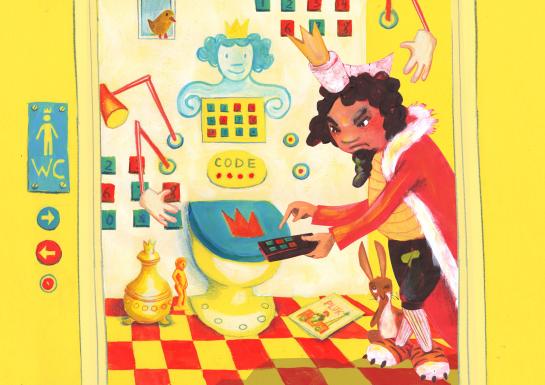 Er staan veel te veel knopjes op zijn toilet 