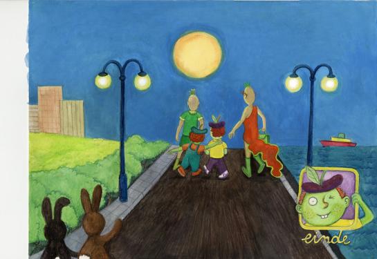 Samen lopen ze de haven uit!