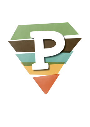 Piraminder met P transparant